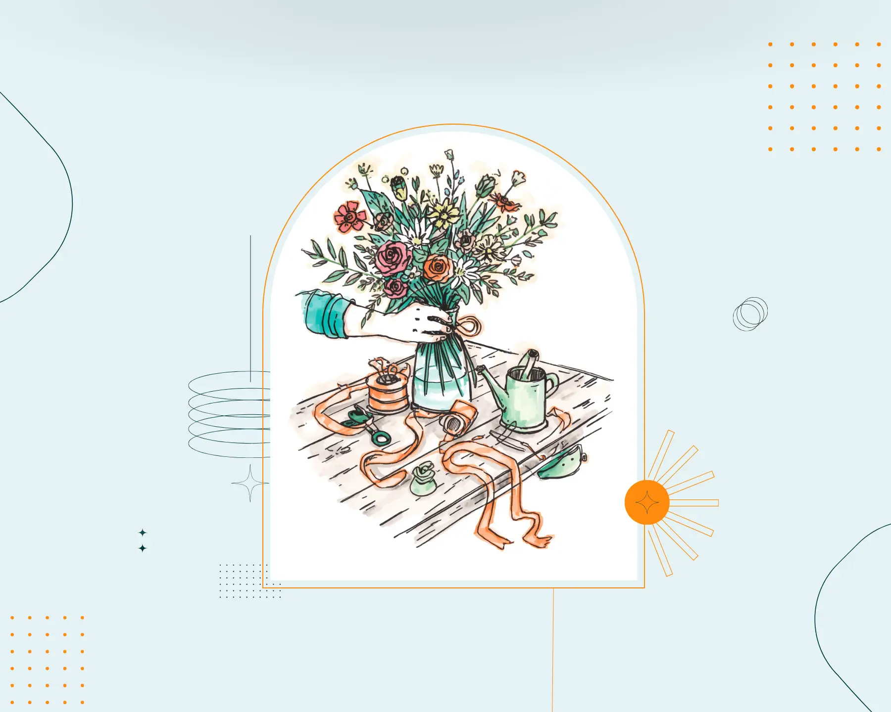 Ilustrácia floristického workshopu